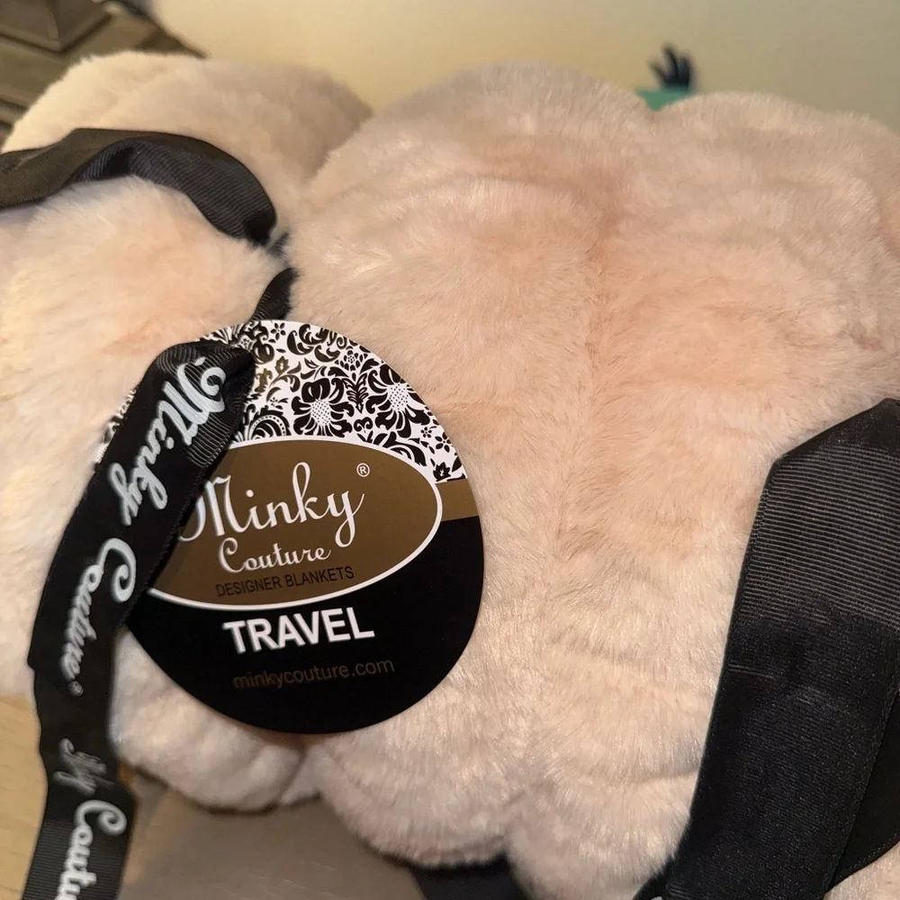 Minky Couture Cream Travel Blanket - Picture 1 of 3